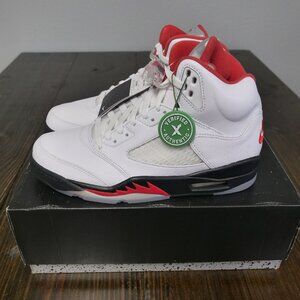 NWT Jordan 5 Retro Fire Red Silver Tongue